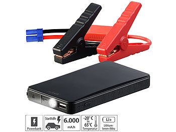 USB powerbank met auto jump starter, led-lamp, 6.000 mAh, 400 A 1